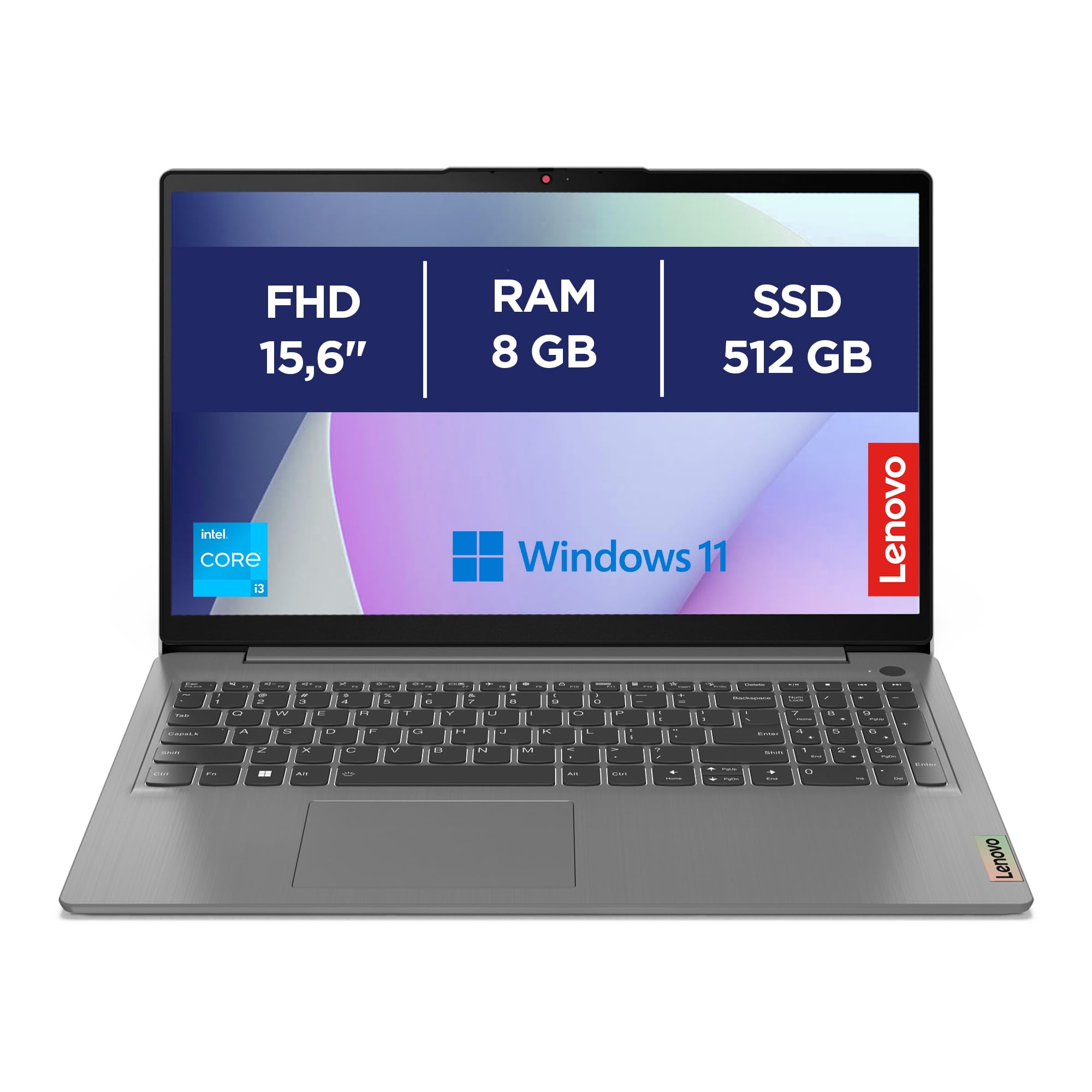Lenovo IdeaPad 3 12世代 Lenovo IdeaPad 3 Notebook 39,6 cm , FHD , Intel Core i3-1215U, 8